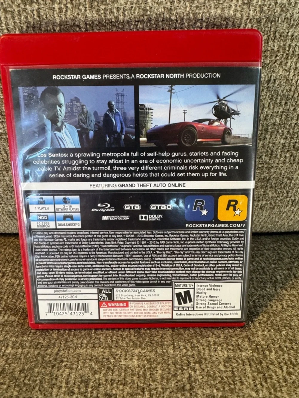 Grand Theft Auto V Sony Greatest Hits edition for the PlayStation 3 rated Mr